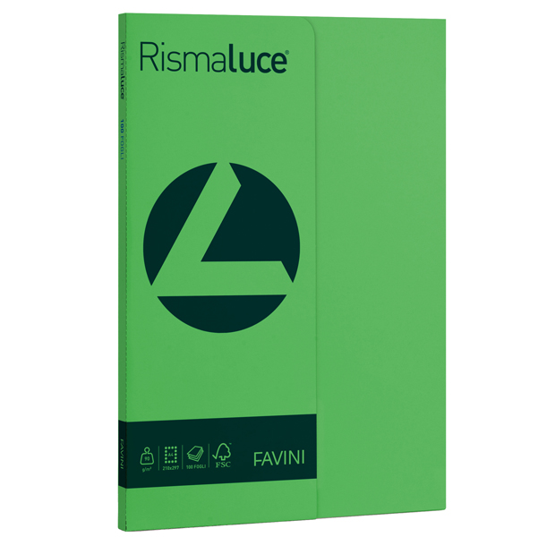 carta rismaluce small a4 90gr 100fg verde 60 favini