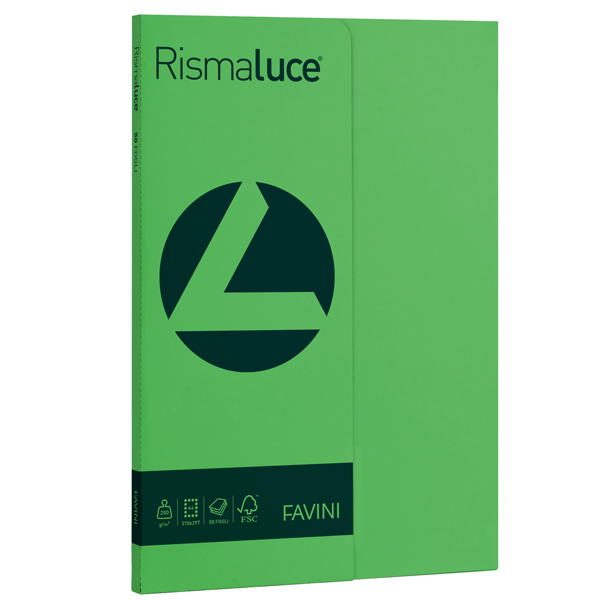 carta rismaluce small a4 200gr 50fg verde 60 favini