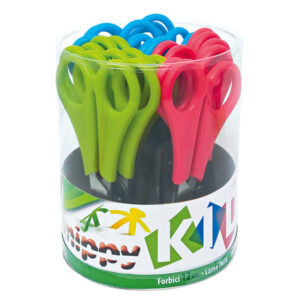 barattolo 24 forbici snippy centimetrate 13,5cm punta tonda lebez