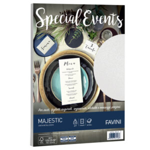 carta metallizzata special events a4 20fg 120gr bianco favini
