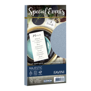 10 buste special events metal 120gr 110x220mm argento favini