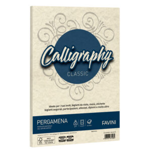 carta calligraphy pergamena 90gr a4 50fg naturale 06 favini