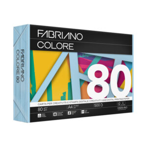 carta fabriano colore a4 80gr 500fg col.tenue celeste