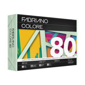 carta fabriano colore a4 80gr 500fg col.tenue verde chiaro