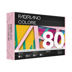 carta fabriano colore a3 80gr 250fg col.tenue rosa