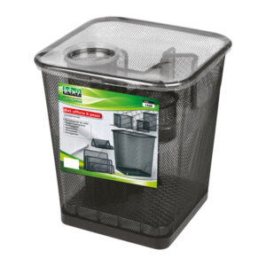 set scrivania 6 accessori in rete metallica nero 1426 lebez