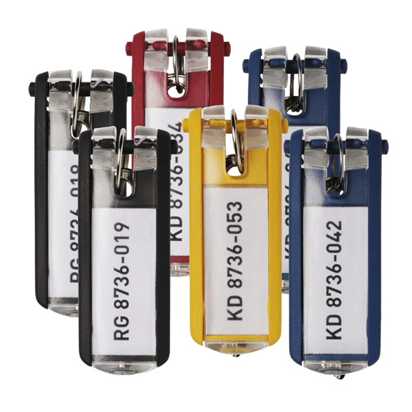 scatola 6 portachiavi key clip assort. durable