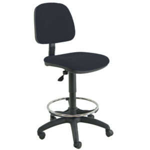 sedia alta tecnigrafo esos e4s nera con poggiapiedi e ruote