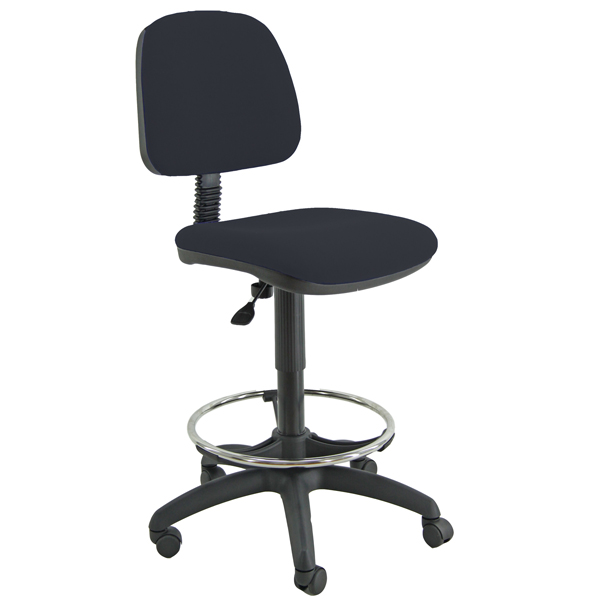 sedia alta tecnigrafo esos e4s nera con poggiapiedi e ruote