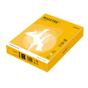 carta maestro color a4 210x297mm 160gr 250fg giallo forte ig50 mondi