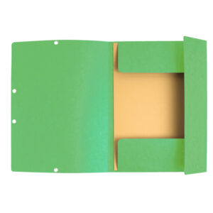cartella con elastico 24x32cm verde tiglio cartoncino lustre' 425gr