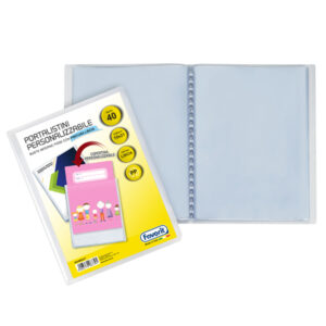 portalistino personalizz. sviluppo liscio 15x21cm 40 buste trasparente favorit