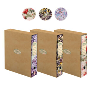 registratore protocollo d.8cm con custodia pigna nature flowers