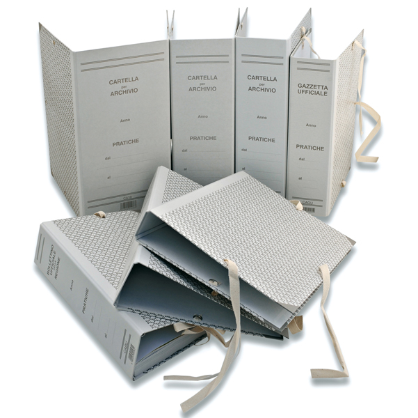 faldone con legacci rivettati 35x25cm dorso 12cm