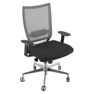 poltrona semidirezionale cot xl (150kg nero e rete grigia