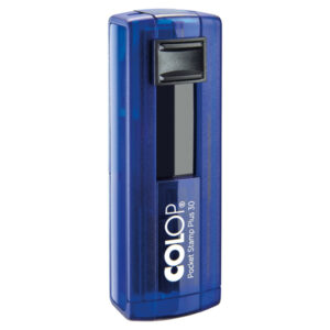 timbro pocket stamp plus 30 18x47mm 5righe autoinchiostrante blu colop