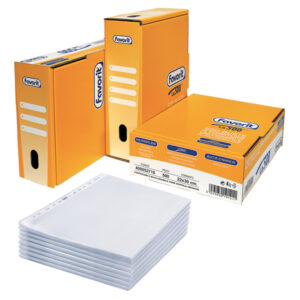 scatola 500 buste forate 22x30 linear buccia ppl favorit