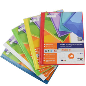 portalistini personalizzabili asso ti 22x30cm 50 buste col.ass. sei rota