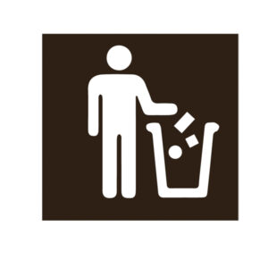 etichetta in vinile con icona ''generico'' per raccolta differenziata