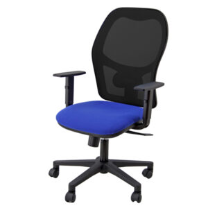 seduta operativa hubble huhuve blu/nero 3 blocchi con braccioli regolabili