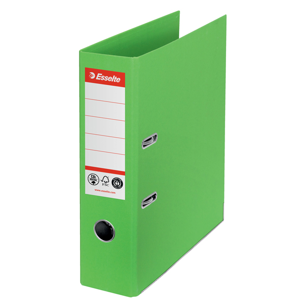 registratore a leva dorso 75mm verde co2 neutral esselte