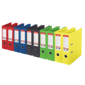 registratore a leva dorso 75mm colori assortiti co2 neutral esselte