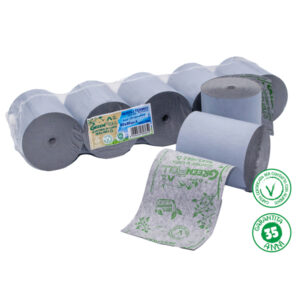 blister 5 rotoli carta riciclabile green roll 48gr 79mm x 80mt d78mm