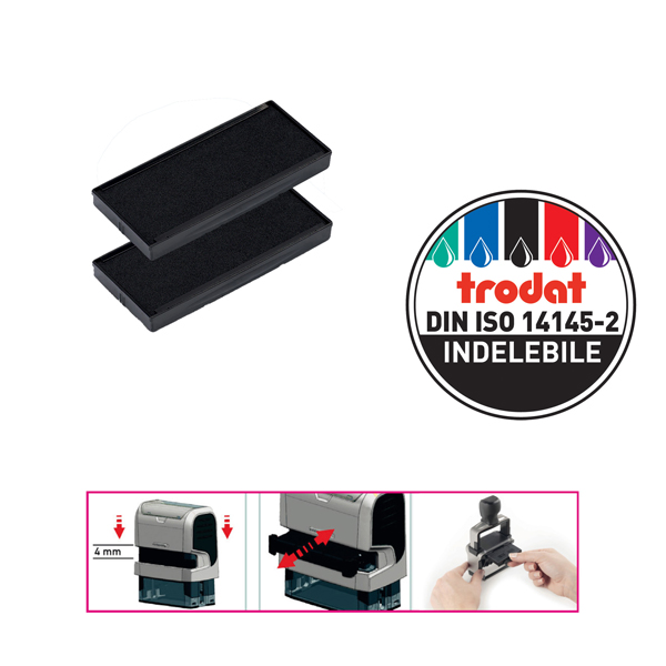 blister da 2 tamponi 6/4931 nero trodat