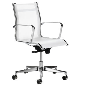 poltrona direzionale pollux pld bianco con braccioli inclusi