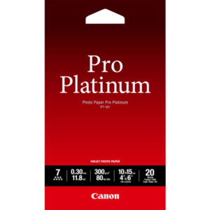 canon carta fotografica pt-101 pro platinum 300g/m2 10x15cm 20 fogli
