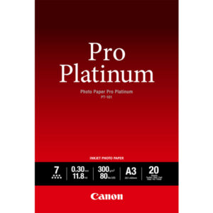 carta fotografica canon pro platinum pt-101 a3 20 fogli 300g/m2