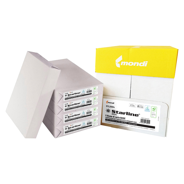 carta fotocopie a4 75gr 500fg bianca basic starline (drop max 25 risme