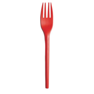 20 forchette monouso ecocolor in cpla 16cm rosso big party