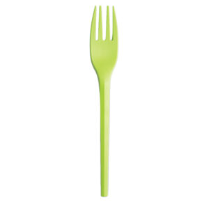 20 forchette monouso ecocolor in cpla 16cm verde mela big party