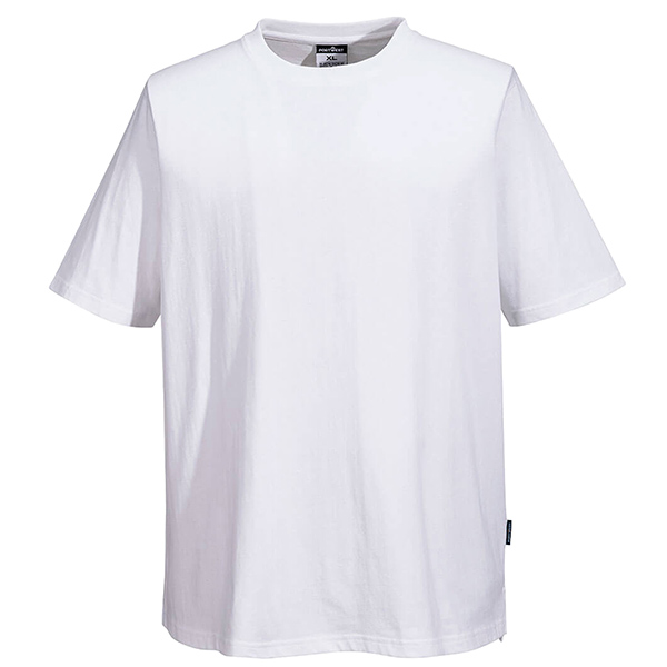 t-shirt chef unisex a maniche corte tg l bianco portwest