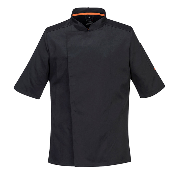 giacca da cuoco meshair pro a manica corta tg m nero portwest