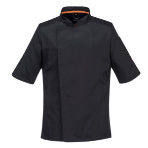 giacca da cuoco meshair pro a manica corta tg xl nero portwest