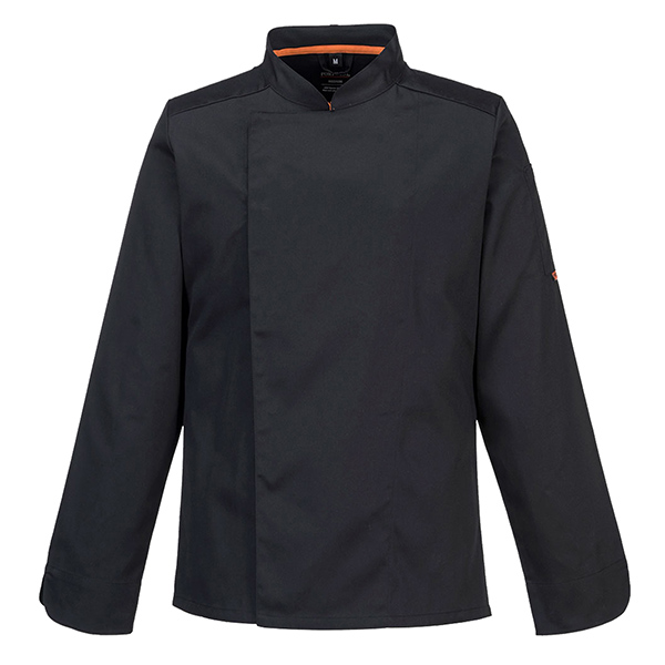 giacca da cuoco meshair pro a manica lunga tg xxl nero portwest