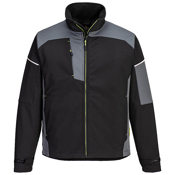 giacca softshell texpel splash eco tg m nero/grigio portwest