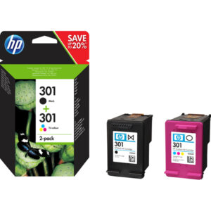 combo 301 - hp inchiostro conf. da 2 cartucce nero/tricromia